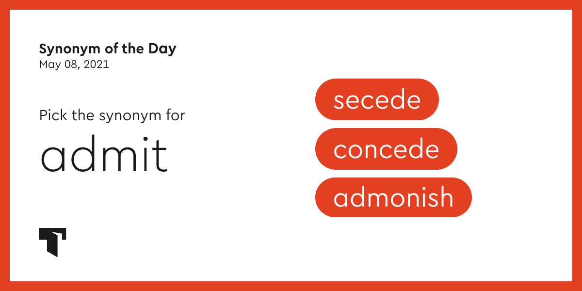 Synonym of the Day concede