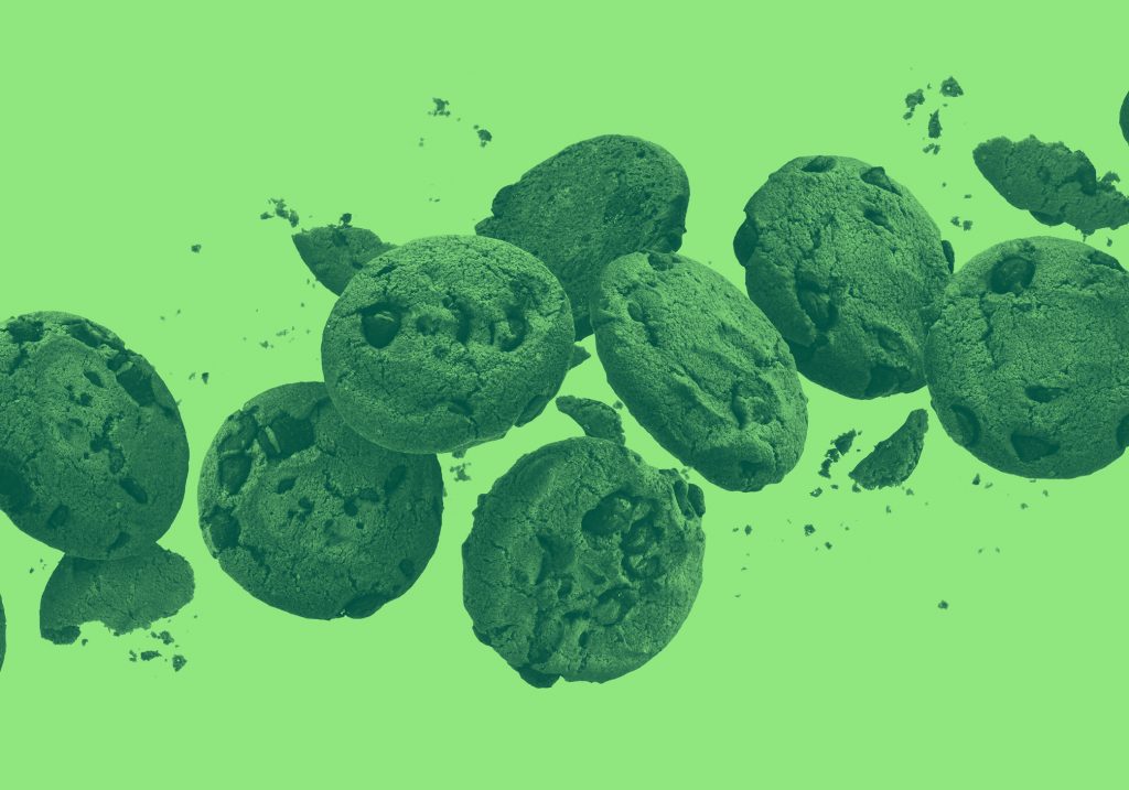 cookies in a green filter