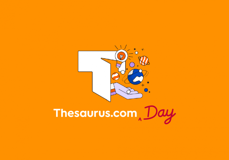Thesaurus.com Logo with text: thesaurus day