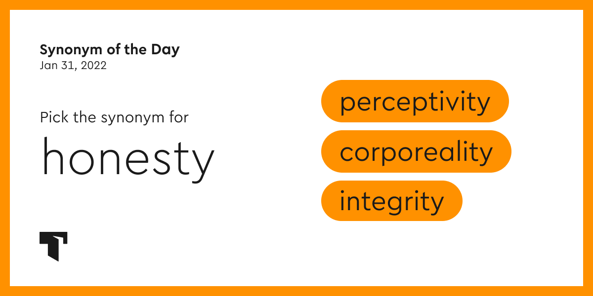 infographic definition of integrity thesaurus