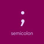 semicolon symbol, with text: "semicolon"
