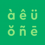 light green text on green background: à ê ü ō ñ ē