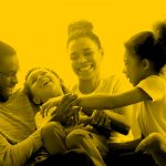 image of happy diverse family