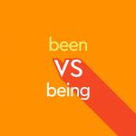 orange and white text been vs being on dark orange background