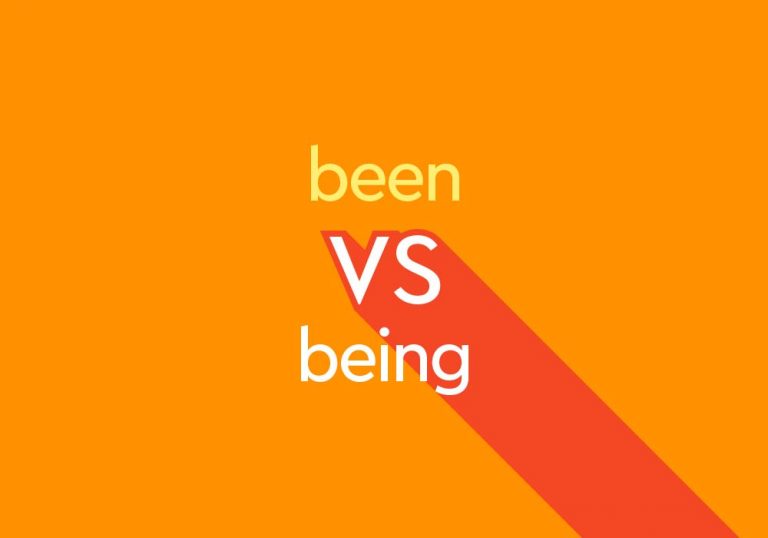 orange and white text been vs being on dark orange background