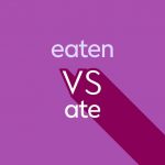 light purple text eaten vs ate on dark purple