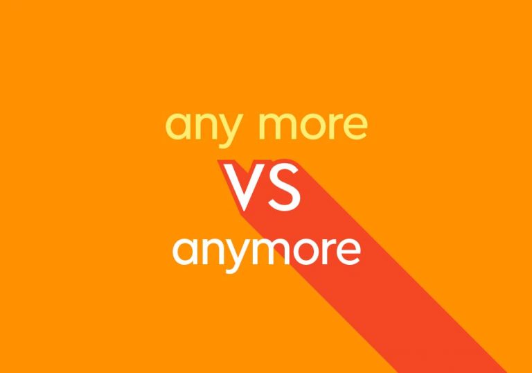 light orange text "any more vs anymore" on dark orange background