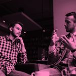 two men having a conversation