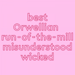 trending words treatment of adjectives on pink background