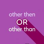 light purple and white text "other then or other than" on purple background
