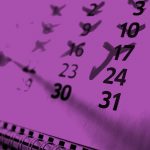 calendar view, purple filter