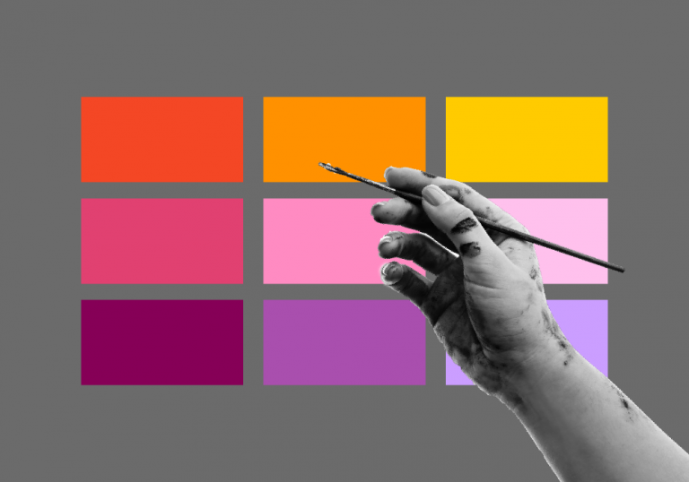 color palette with paintbrush