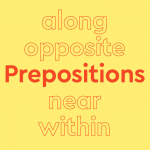 list of prepositions, trending words treatment, orange text yellow background