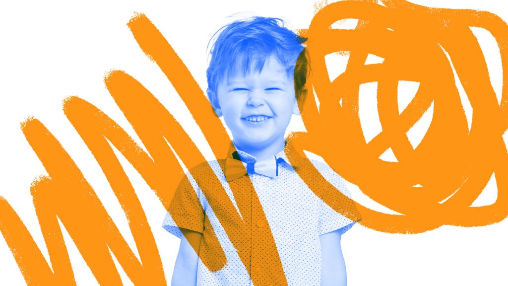 kindergardener plus orange squiggles