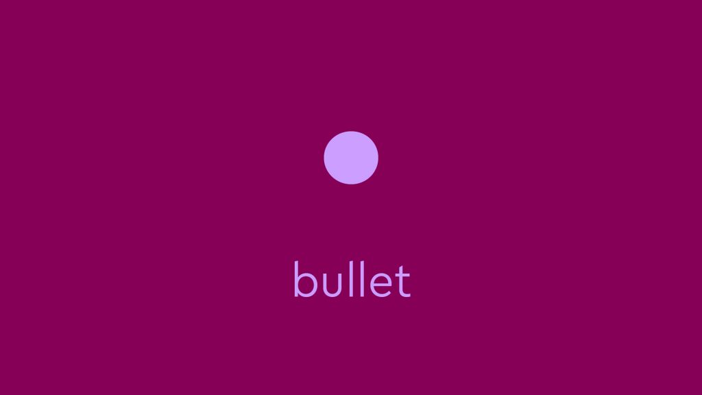 bullet point, purple