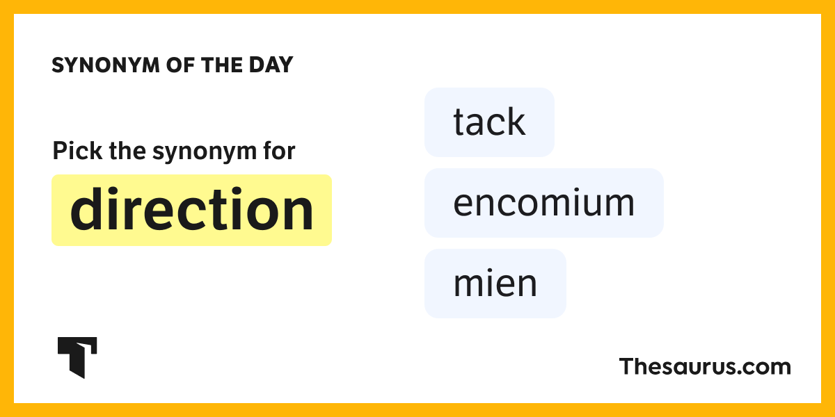 Synonym of the Day tack