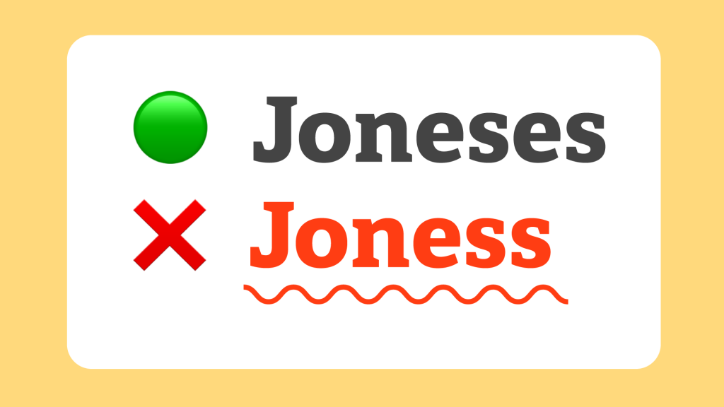 plural names Joneses