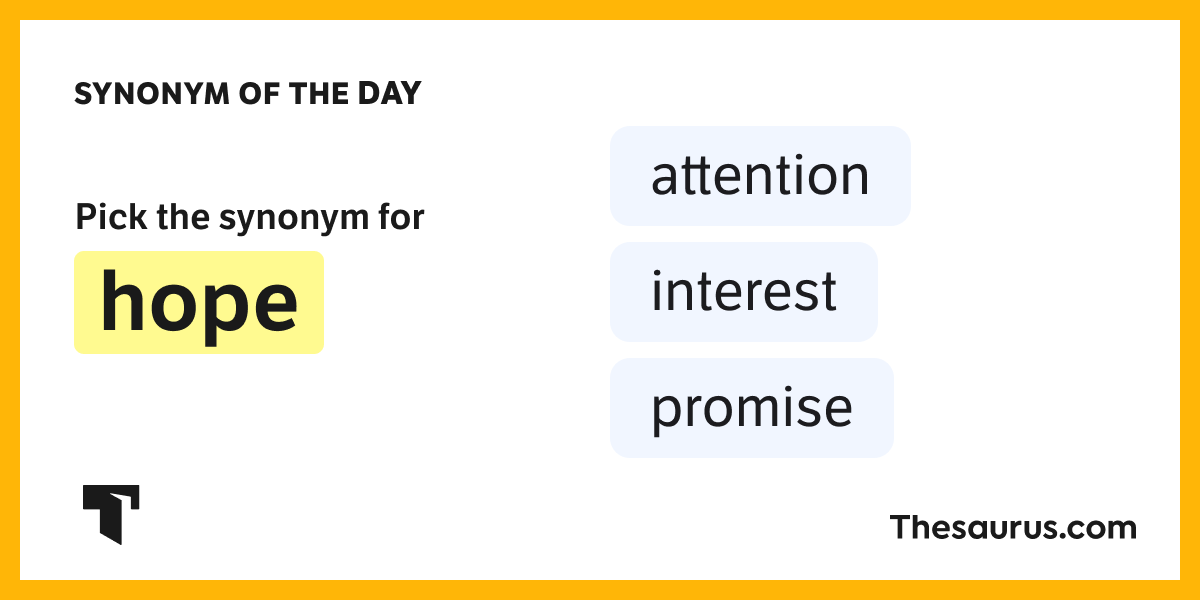 Synonym of the Day promise