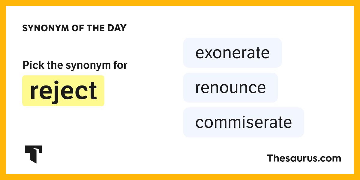 Synonym of the Day renounce
